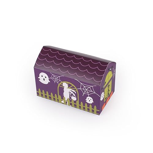 HAPINARY 10St halloween snacks halloween naschen Halloween-Süßigkeiten-Eimer Halloween-Boxen für Leckereien Kürbiseimer Bonbonhalter mit Geistermuster Keks Süßigkeiten Box von HAPINARY