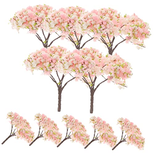 HAPINARY 10St architektonisches Baummodell Modellbäume trainieren wählt Ornament Modelle Kirschblüten-Requisite Künstliche Pflanzen zur Dekoration Mini Dekorationen Zweig von HAPINARY