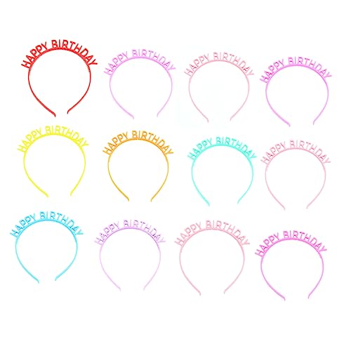 HAPINARY 12 Stück Teiliges Geburtstagskrone Buntes Party Haarband Eleganter Kopfschmuck für Mädchen Kreative Kopfzierde Komfortabel und Langlebig für Festlichkeiten und Familienfeiern von HAPINARY