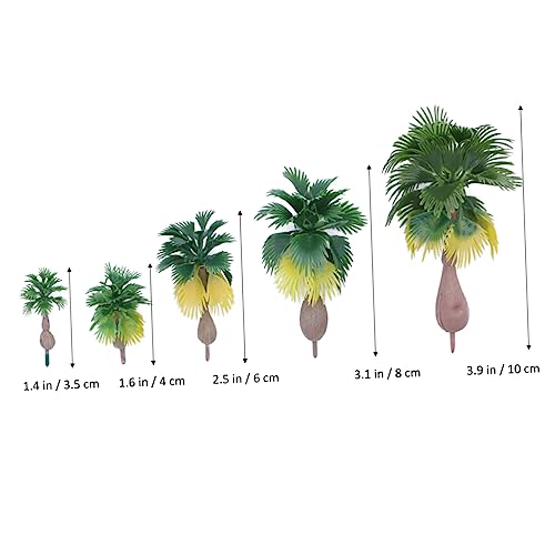 HAPINARY 12st Grüner Modellbaum Mini-palmen Puppenhaus-dekor Botanisches Dekor Landschaftsmodellbaum Pflanzendekorationen Modellpark-Enthusiast Architekturmodelle Schmücken Sandkasten von HAPINARY