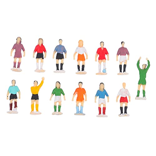 HAPINARY 1Satz Mikro Fußballspieler Modellset Hochwertige Figuren für Kreative Tischdekoration und Spielszene Langlebig und Farbecht von HAPINARY