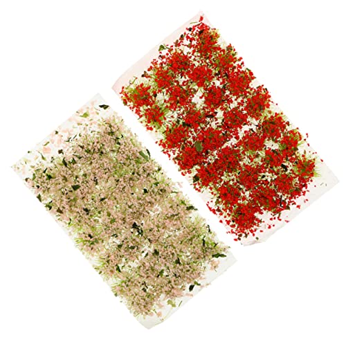 HAPINARY 2 Boxen Grünes Blatt Blumencluster Modell Simuliertes Grasdekor Gefälschtes Blumenmodell Miniatur Grascluster DIY Sandtisch Grasdekor Statische Grasbüschel Simulationsgrascluster von HAPINARY
