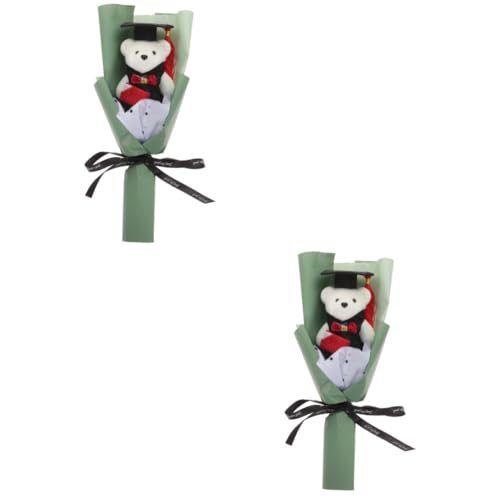 HAPINARY 2 Sträuße Bärenstrauß Zum Schulabschluss, Blumenstrauß Für Die Abschlussfeier, Figur, Puppenstrauß, Abschlussstrauß, Bärenpuppe, Figurenstrauß, Absolventenzubehör, Partygeschenk HAPINARY 2 Sträuße Bärenstrauß Zum Schulabschluss, Blumenstrauß Für Die Abschlussfeier, Figur, Puppenstrauß, Abschlussstrauß, Bärenpuppe, Figurenstrauß, Absolventenzubehör, Partygeschenk von HAPINARY