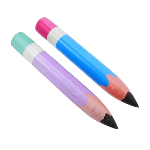 HAPINARY 2 Stück Aufblasbare Riesen Buntstifte Dekorative PVC Spielzeuge Blau und Lila Langlebig Geruchlos als Party Deko und Originelles für Schüler von HAPINARY