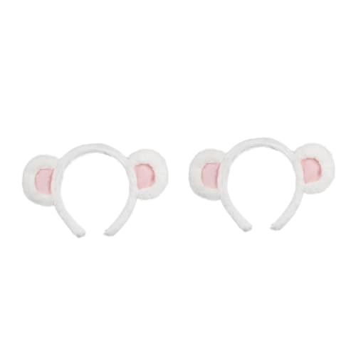 HAPINARY 2 Stück Bärenohren Haarreif für Partys Niedliches Cosplay Stirnband mit Flauschigen für Karneval Fotografie und Geburtstagsfeiern Accessoire für Erwachsene von HAPINARY
