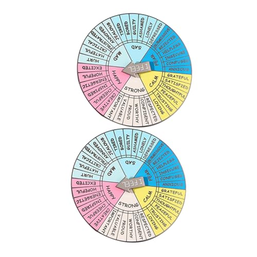 HAPINARY 2 Stück Emotion Wheel Badge Feeling Wheel Badge Emotion Dekoratives Feeling Wheel Badge Feeling Wheel Dekoratives Badge Feeling Wheel Badge Plattenspieler Feeling Wheel Metall von HAPINARY