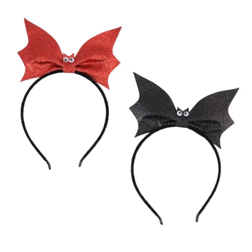 HAPINARY 2 Stück Halloween Fledermaus Haarreif Teiliges mit Glitzer Design Bequemer Langlebiger Kopfschmuck für Damen für Halloween Kostüm Karneval Partys und Fotorequisiten HAPINARY 2 Stück Halloween Fledermaus Haarreif Teiliges mit Glitzer Design Bequemer Langlebiger Kopfschmuck für Damen für Halloween Kostüm Karneval Partys und Fotorequisiten von HAPINARY
