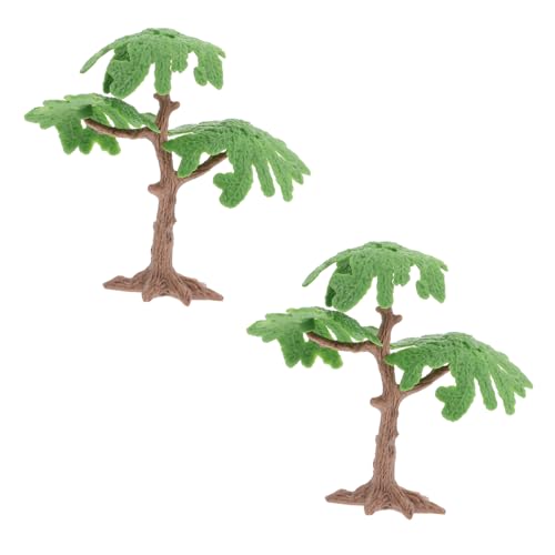 HAPINARY 2 Stück Miniatur Bäume Ginkgo Modellbäume Lifelike Landschaftsbau Dekoration Für Sandtisch Architektur Modellbau DIY Gebäudemodell von HAPINARY