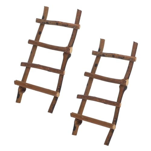 HAPINARY 2 Stück Miniatur Rattan Leiter Mikrolandschaft Dekoration für Puppenhaus Gartendeko Natürliches Material Leicht und für Fotografie und Bastelbedarf von HAPINARY