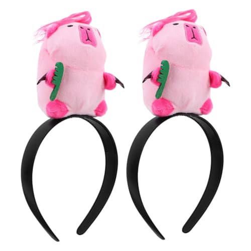 HAPINARY 2 Stück Niedliches Capybara Kostüm Haarband Weiches Plüsch Stirnband für Party Cosplay Bühnenauftritte Vielseitig Einsetzbar als Fotorequisite Auffälliges Accessoire für Damen und von HAPINARY