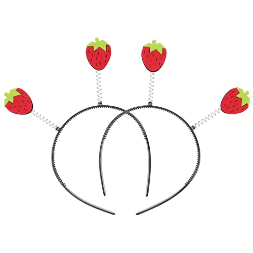 HAPINARY 2 Stück Teiliges Erdbeer Haarband für Süßes Früchte Stirnband Elastischer Kopfschmuck für Karneval Party Fasching Kostüm Mädchen und Jungen Accessoire HAPINARY 2 Stück Teiliges Erdbeer Haarband für Süßes Früchte Stirnband Elastischer Kopfschmuck für Karneval Party Fasching Kostüm Mädchen und Jungen Accessoire von HAPINARY
