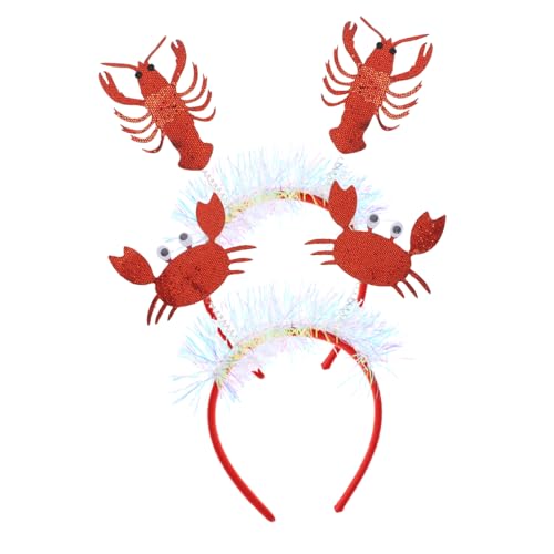 HAPINARY 2 Stück Teiliges Kostüm Haarreif Krabbe und Hummer Haarschmuck Party Kopfbedeckung Fasching Karneval Accessoire für Frauen und Männer HAPINARY 2 Stück Teiliges Kostüm Haarreif Krabbe und Hummer Haarschmuck Party Kopfbedeckung Fasching Karneval Accessoire für Frauen und Männer von HAPINARY