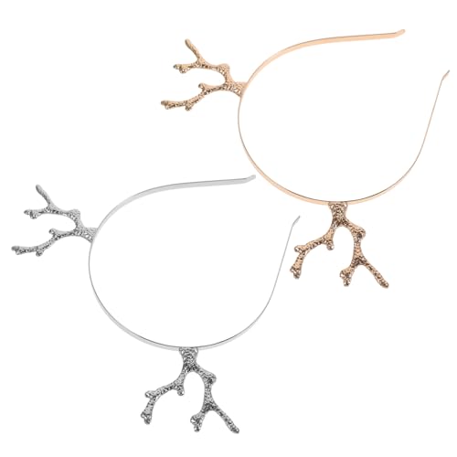 HAPINARY 2 Stück Weihnachts Haarreif mit Cartoon Geweih Lustiger Haarschmuck für Partys Cosplay und Festliche Anlässe für Erwachsene von HAPINARY
