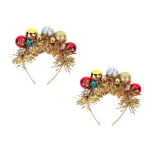 HAPINARY 2 Stücke Weihnachtliches Stirnband mit Bunten Weihnachtskugeln und Farbiger Dekoband Haarschmuck für Festliche Partys und Weihnachtsfeiern HAPINARY 2 Stücke Weihnachtliches Stirnband mit Bunten Weihnachtskugeln und Farbiger Dekoband Haarschmuck für Festliche Partys und Weihnachtsfeiern von HAPINARY