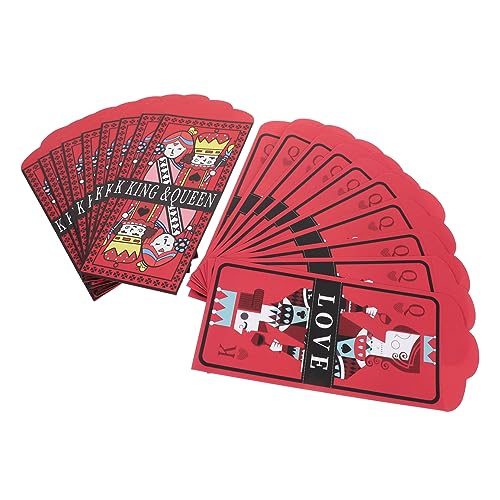 HAPINARY 20 Stück Rote Geldtaschen, Neujahrsgeschenk, Neujahrsumschlag, Pokerkartenmuster, Geldpaket, Rote Umschläge, Bargeldumschläge, Umschlag Im Europäischen Stil, Neujahrs Rotpaket von HAPINARY