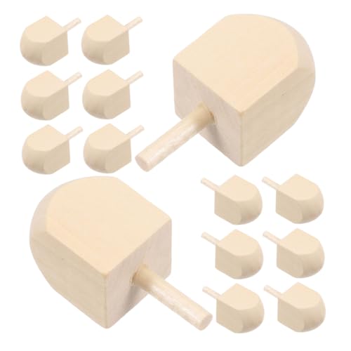 HAPINARY 20 Stück Traditionelle Hanukkah Holz Dreidel aus Natürlichem Unbehandeltem Holz Stabile für DIY Bastelprojekte Dekorativ und Langlebig Festspielzeug von HAPINARY