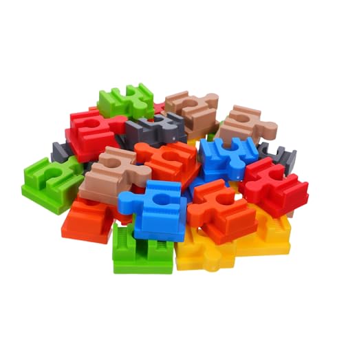 HAPINARY 28 Stück Bunte Holzschienen Verbinder Robuste Holz-zugschienen Adapter für Kompatibel mit Meisten Holzbahn-systemen Einfaches Stecksystem zur Erweiterung von Spielwelten HAPINARY 28 Stück Bunte Holzschienen Verbinder Robuste Holz-zugschienen Adapter für Kompatibel mit Meisten Holzbahn-systemen Einfaches Stecksystem zur Erweiterung von Spielwelten von HAPINARY