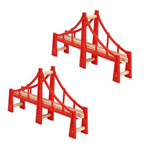 HAPINARY 2St Spur Eisenbahnbrücken aus Holz Zugerweiterungszubehör Kinderspielzeug Spielzeuge Modelle Überführung Modell Spielzeug Spielzeugbrücken aus Kunststoff Junge Zugbrücke Verbinder von HAPINARY