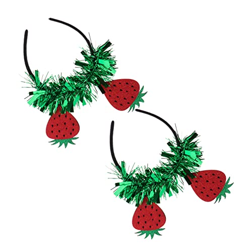 HAPINARY 2pcs Springing Haar Hoops Erdbeere Thema Dekorative Party Stirnband Kopfbedeckungen Für Mädchen Und Erwachsene von HAPINARY