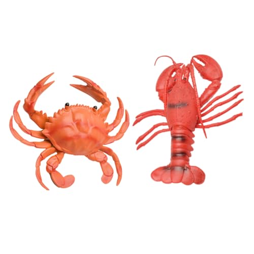 HAPINARY 2St Meerestiermodell Krabbe Modelle Spielzeug gefälschter Hummer weiches Gummi Prise Musik Kind von HAPINARY