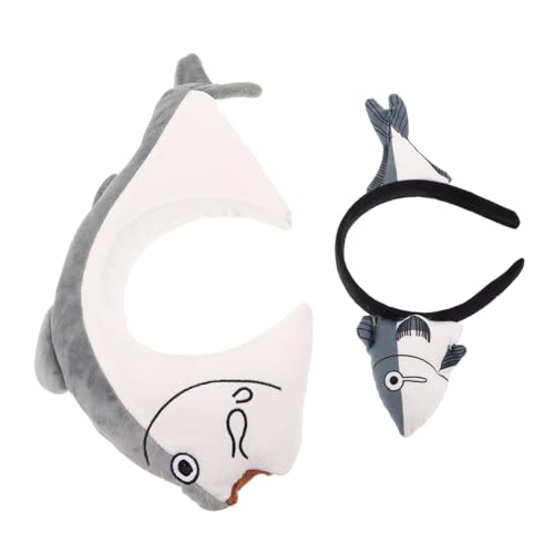 HAPINARY 2stücke Lustige Fischkopfband Haarschmuck Für Halloween Und Partys Cartoon Meerestiere Stirnbänder Für Erwachsene Und Junge Mädchen Witzige Kostüm-accessoires von HAPINARY