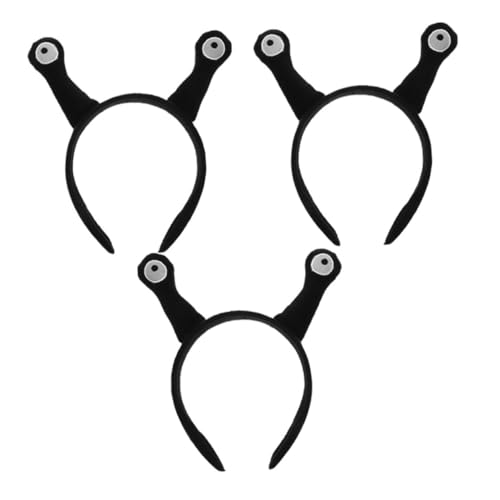 HAPINARY 3 Stück Cosplay -kostüm Lustiges Stirnband Party-haarreifen Lustige Stirnbänder Zubehör Für Partykostüme Stirnbandantenne Stirnband Schneckenzubehör Party-haarreifen Stoff Schwarz von HAPINARY