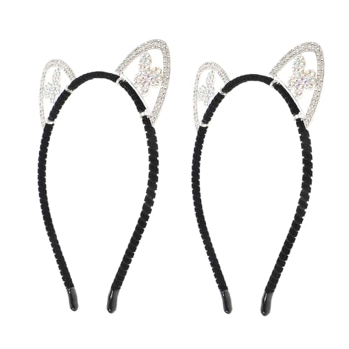 HAPINARY 3 Stück Katzenohren Stirnband mit Glitzer Haaraccessoires für Damen für Halloween Cosplay Partys und Dekorationen und Leicht Tragbar von HAPINARY