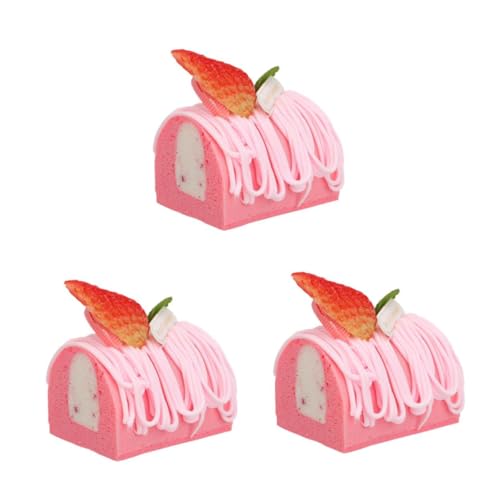 HAPINARY 3 Stück Simulation Kuchenmodell Kuchenmodell Künstlicher Kuchen Faux Cupcake Gefälschte Lebensmittel Kuchen Dessertmodell Gefälschter Kuchen Gefälschtes Dessert Zuverlässiges von HAPINARY