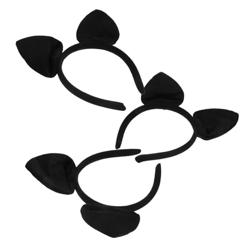 HAPINARY 3 Stück Teiliges Fledermausohren Haarband aus Stoff Leichtes Bequemes Stirnband für Damen Vielseitig für Karneval Halloween Cosplay und Party Geeignet von HAPINARY