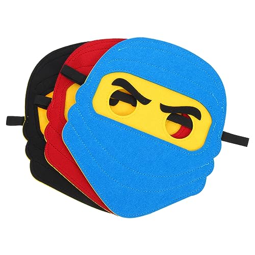 HAPINARY 3 Stück Teiliges Ninja Filzmasken Wiederverwendbare Faschingsmasken Leichte Piraten Augenklappen in Rot Blau Schwarz für Halloween Kostüm und Karnevalspartys HAPINARY 3 Stück Teiliges Ninja Filzmasken Wiederverwendbare Faschingsmasken Leichte Piraten Augenklappen in Rot Blau Schwarz für Halloween Kostüm und Karnevalspartys von HAPINARY