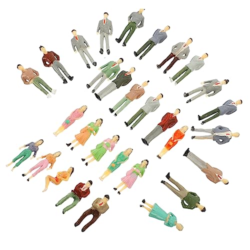 HAPINARY 30st Farbschurke Kleine Menschenfiguren Spielzeugmenschen Actionfiguren Figuren Von Parkstraßenmenschen Handbemaltes Menschenmodell Winzige Leute Baby Abs Kind Menschlicher Körper von HAPINARY