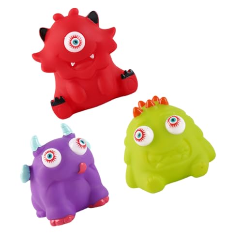 HAPINARY 3St Stressbälle Angst lustig Squeeze-Monster Karikatur Spielzeuge das Geschenk Partygeschenke für Kinder Zappelspielzeug Masse Sanft Stressball Kugel quetschen Prise Musik PVC von HAPINARY