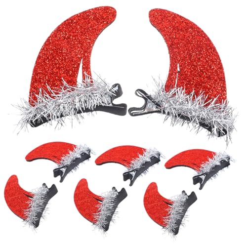 HAPINARY 4 Paar Hornclips, Hörner, Kopfbedeckung, Halloween Hörner, Kostümhörner, Charakter Cosplay Kopfbedeckung, Horn, Cosplay Haarnadel, Halloween Haarspange, Dekorative Haarspange, von HAPINARY