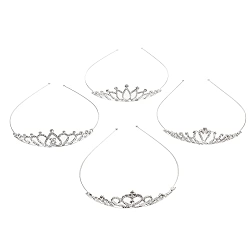 HAPINARY 4 STÜCKE Teiliges Haarband mit Funkelnden Strass Tanz Krone Haarreifen für Mädchen Stirnband für Schule und Party Langlebiges und Glänzendes Haarschmuck Accessoire von HAPINARY