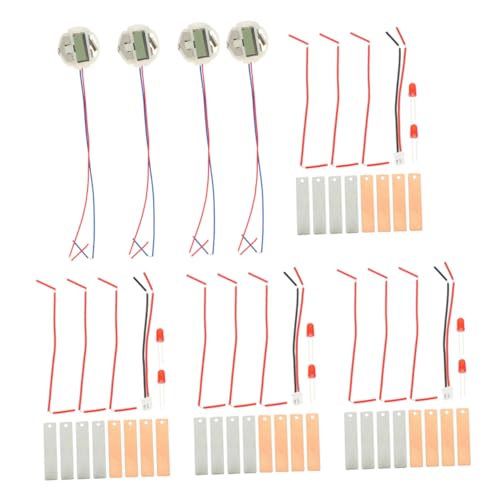 HAPINARY 4 Sätze DIY Fruchtbatterie Experimentierkit mit Kupfer Elektroden Elektronische Uhr und LED Licht Physik Lernspielzeug für Zuhause und Schulprojekte zur Energieerzeugung und von HAPINARY