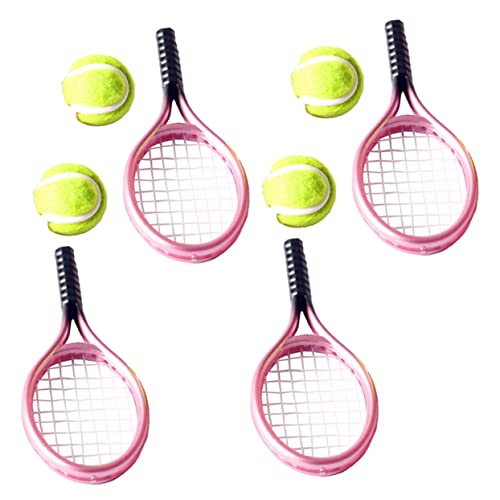 HAPINARY 4 Sets Tennisschläger Modell, Fotografie Requisiten, Mini, Desktop Mini, Tennisschläger, Lustiges Minihaus Werkzeug, Desktop Mini Tennisschläger, Tennisschläger Für Kinder, von HAPINARY