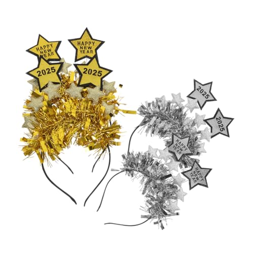HAPINARY 4 Stk. Teiliges Neujahrs-stirnband mit Funkelnden Sternen Komfortables Filz-haarband Modisches Party-accessoire und Fotorequisite für Damen und Festliche Auftritte von HAPINARY