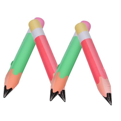 HAPINARY 4 Stück Aufblasbare Bleistiftballons Riesige PVC Dekoration für Klassenzimmer und Schulanfang Lustige Bleistift Deko für Geburtstagsfeiern und Partys Einfache Montage Ansprechendes von HAPINARY