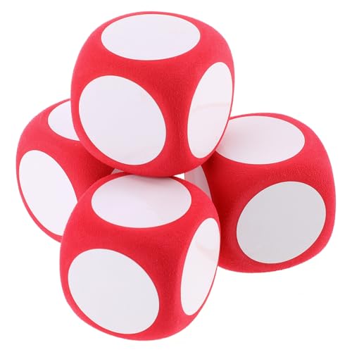 HAPINARY 4 Stück Blanko Schaumstoffwürfel, Brettspielzubehör, Heim Klassenzimmer, DIY Blankowürfel, Standard Spielwürfel, Blöcke, Kleine Quadrate, DIY Blanko Schaumstoffwürfel, von HAPINARY