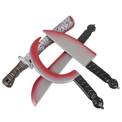 HAPINARY 4er-Set Plastikmesser Halloween Cutter Requisiten Retro Halloween Deko Spielzeug Für Party von HAPINARY