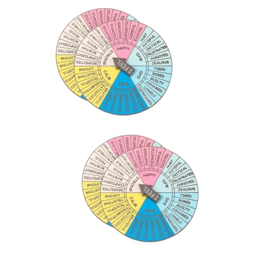 HAPINARY 4 Stück Emotionsrad Abzeichen, Emotionsrad, Basteln, Emotionsrad Abzeichen, Dekoration, Tragbares Gefühlsrad, Dekoration, Gefühlsrad, Dekoratives Abzeichen von HAPINARY