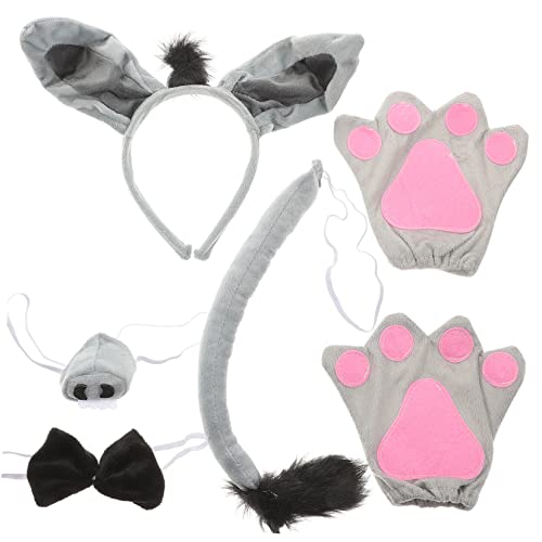 HAPINARY 4 Stück Teiliges Esel Kostüm für Ohren Stirnband Fliege und Nase Bequemes Halloween Tierkostüm für Karneval Geburtstag Verkleidungsparty und Cosplay HAPINARY 4 Stück Teiliges Esel Kostüm für Ohren Stirnband Fliege und Nase Bequemes Halloween Tierkostüm für Karneval Geburtstag Verkleidungsparty und Cosplay von HAPINARY