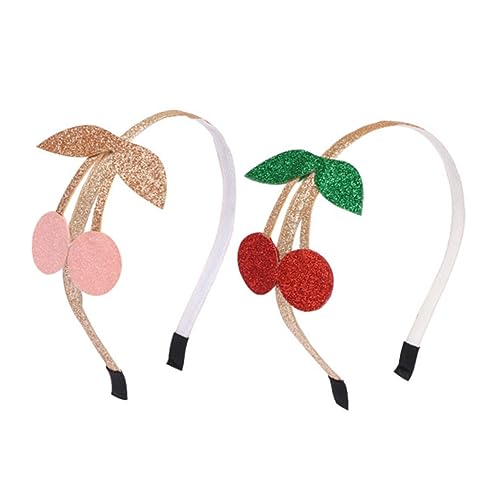 HAPINARY 4 Stück Teiliges Haarschmuck Stirnband mit Kirsch und Sternmotiv Leichter Rutschfester Haarreifen für Party Cosplay und Performance Bunte Farben Zufälliger Stil Zufällige Farbe von HAPINARY