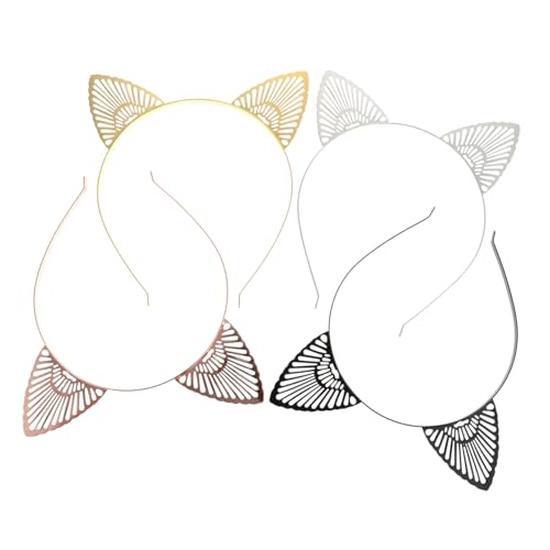 HAPINARY 4 Stück Teiliges Metal Cat Ears Haarreif Verstellbar Leichtes Party Haarband in Schwarz Gold Weiß und Roségold Dekorativer Haarschmuck für Erwachsene für Kostüme und Festlichkeiten HAPINARY 4 Stück Teiliges Metal Cat Ears Haarreif Verstellbar Leichtes Party Haarband in Schwarz Gold Weiß und Roségold Dekorativer Haarschmuck für Erwachsene für Kostüme und Festlichkeiten von HAPINARY