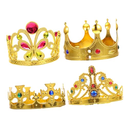 HAPINARY 4 Stück Teiliges Party Diadem Funkelnden Strasssteinen Leichtes Haarschmuck accessoire für Geburtstagsfeiern Rollenspiele und Bühnenauftritte von HAPINARY
