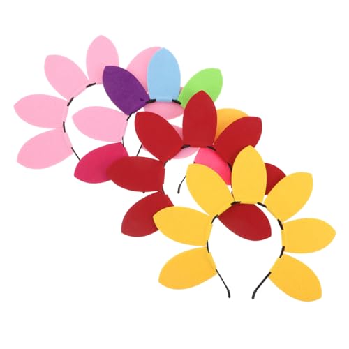 HAPINARY 4 Stück Teiliges Sonnenblumen Haarband Romantisches Valentinstag Accessoire für Blumenkopfbänder für Geburtstage Festivals und Fotoshootings Komfortabel und Vielseitig von HAPINARY