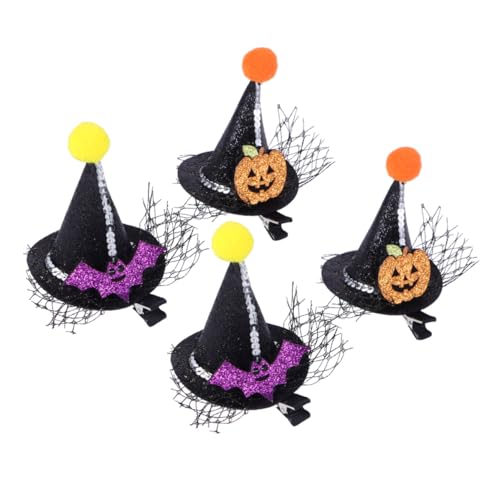 HAPINARY 4 Stück Teiliges Spitze Hexenhut Haarclips Modische Haarnadeln für Mädchen Cosplay Halloween Party Zubehör Stilvolle Snap Clips von HAPINARY