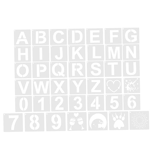 HAPINARY 42 Stück Alphanumerische Schablonen Für Tagebücher, Kreidetafel Schablonen, Bastelschablonen, Große Schablonen Zum Bemalen Von Wänden, Zahlen Schablonen, Kleine Buchstaben HAPINARY 42 Stück Alphanumerische Schablonen Für Tagebücher, Kreidetafel Schablonen, Bastelschablonen, Große Schablonen Zum Bemalen Von Wänden, Zahlen Schablonen, Kleine Buchstaben von HAPINARY