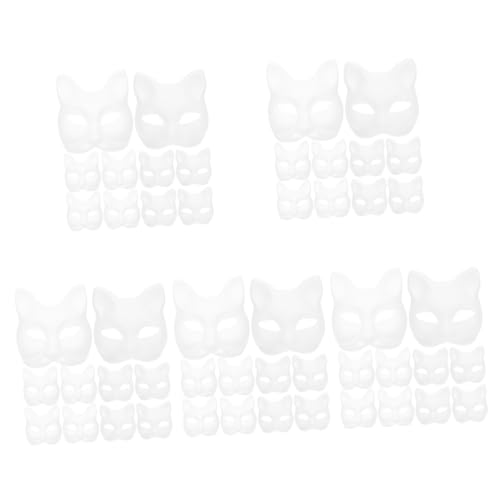 HAPINARY 50stücke Teiliges Für Und Katzenmasken Leere Papiermasken Zum Bemalen Für Bastelprojekte Und Maskerade-partys HAPINARY 50stücke Teiliges Für Und Katzenmasken Leere Papiermasken Zum Bemalen Für Bastelprojekte Und Maskerade-partys von HAPINARY