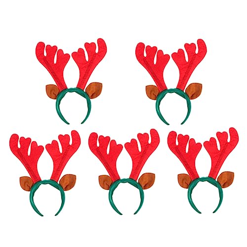 HAPINARY 5st Weihnachtsrentierkostüm Stirnbänder Weihnachten Leuchtendes Stirnband Weihnachtshirschhorn-stirnband Weihnachtsstirnband Kinderkleid Ohr Elchhörner Mädchen von HAPINARY